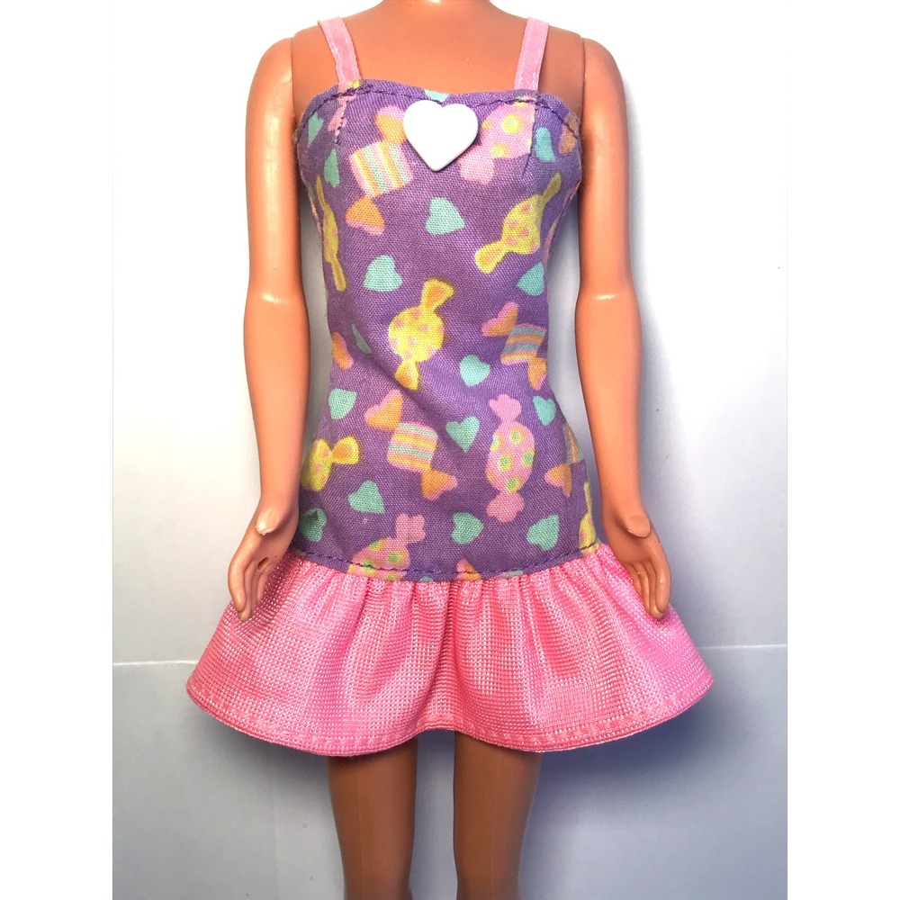 Barbie Doll Clothing 1994 Sweet 'n Pretty Purple Pink Candy Mini Dress 68007